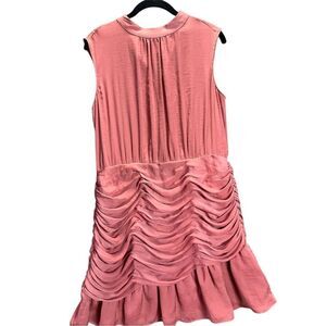 Fab’rik Women's Pastel Pink Sleeveless Ruffle Hem Mini Dress Size L NWT